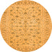 Machine Washable Persian Orange Traditional Area Rugs, wshtr138org