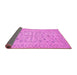 Sideview of Persian Pink Traditional Rug, tr138pnk