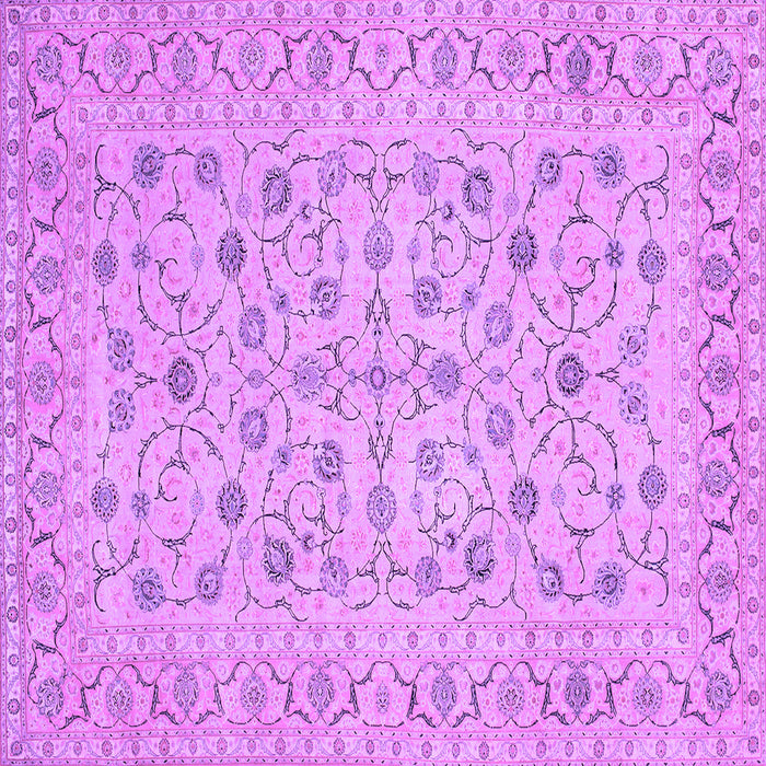 Square Persian Purple Traditional Rug, tr138pur