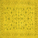 Square Persian Yellow Traditional Rug, tr138yw