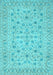 Machine Washable Persian Light Blue Traditional Rug, wshtr138lblu