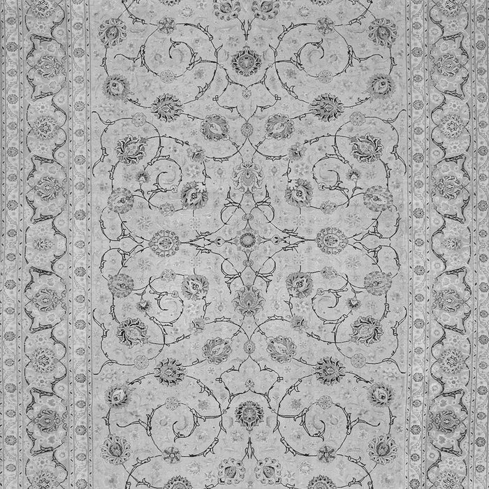 Serging Thickness of Machine Washable Persian Gray Traditional Rug, wshtr138gry