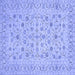 Square Persian Blue Traditional Rug, tr138blu