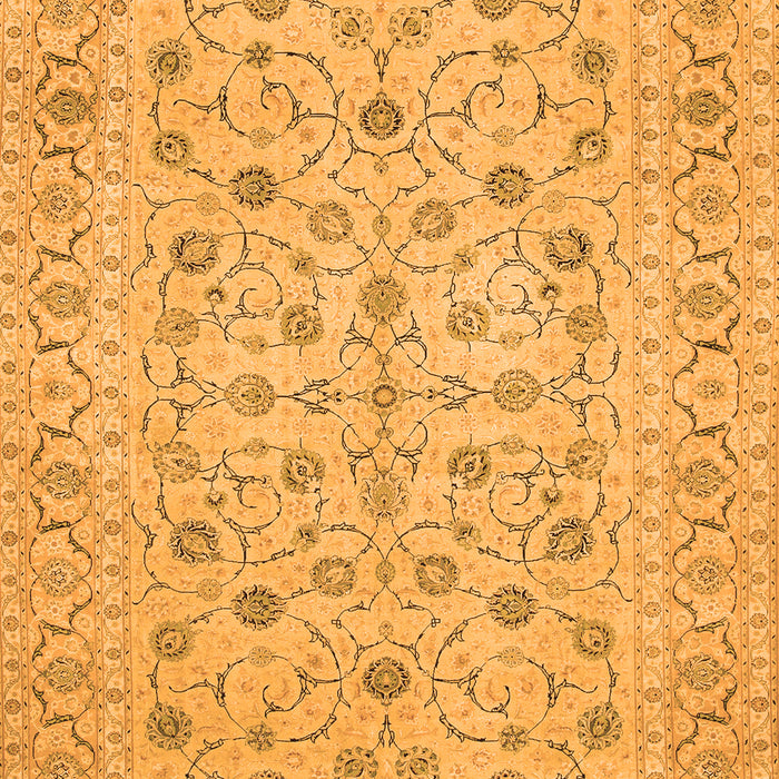 Serging Thickness of Machine Washable Persian Orange Traditional Area Rugs, wshtr138org