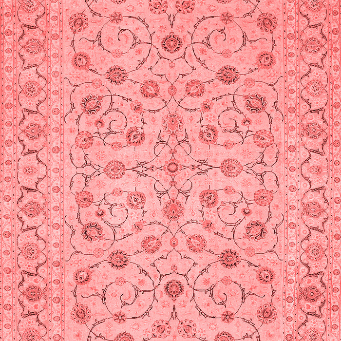 Machine Washable Persian Red Traditional Rug, wshtr138red