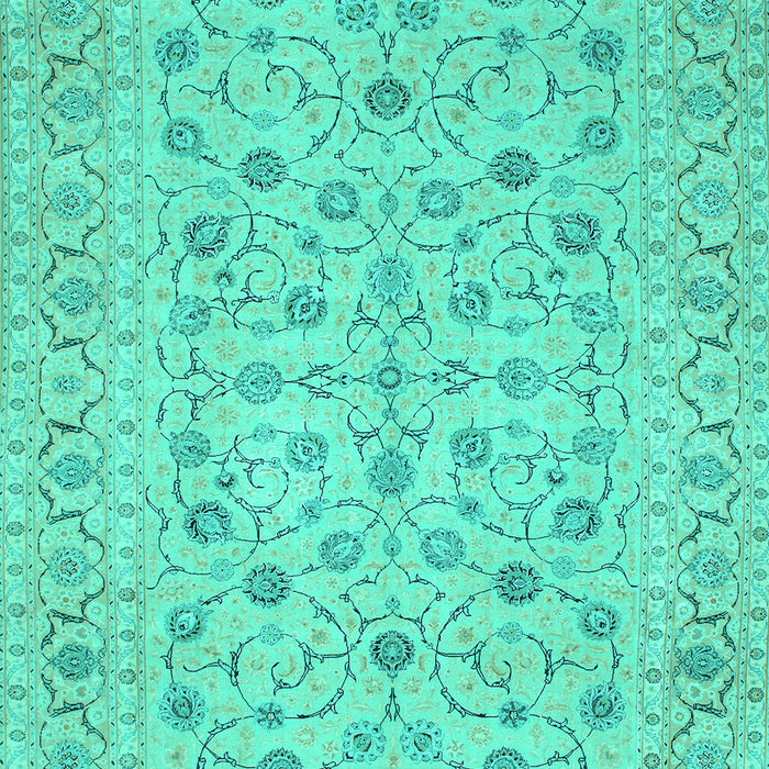 Machine Washable Persian Turquoise Traditional Area Rugs, wshtr138turq