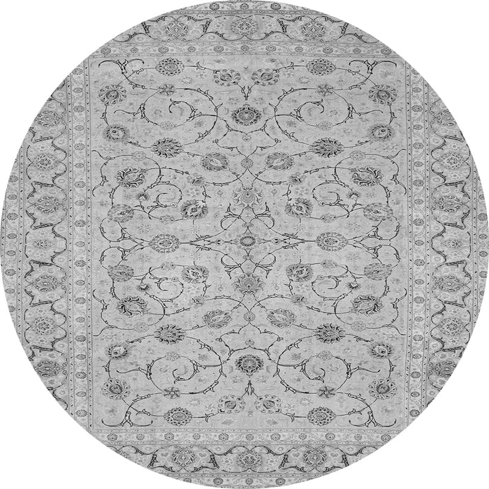 Machine Washable Persian Gray Traditional Rug, wshtr138gry