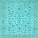 Square Persian Light Blue Traditional Rug, tr138lblu