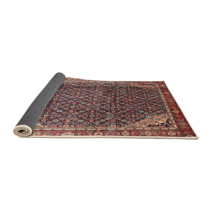 Sideview of Traditional Orange Salmon Pink Persian Rug, tr139