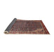 Sideview of Traditional Orange Salmon Pink Persian Rug, tr139