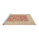 Sideview of Machine Washable Traditional Brown Rug, wshtr1390