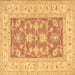 Square Machine Washable Oriental Brown Traditional Rug, wshtr1390brn