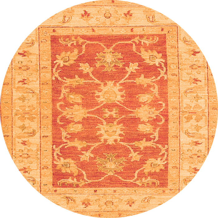 Machine Washable Oriental Orange Traditional Area Rugs, wshtr1390org