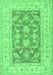 Machine Washable Oriental Emerald Green Traditional Area Rugs, wshtr1390emgrn