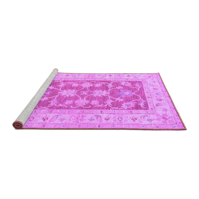 Sideview of Machine Washable Oriental Purple Traditional Area Rugs, wshtr1390pur