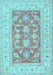 Machine Washable Oriental Light Blue Traditional Rug, wshtr1390lblu