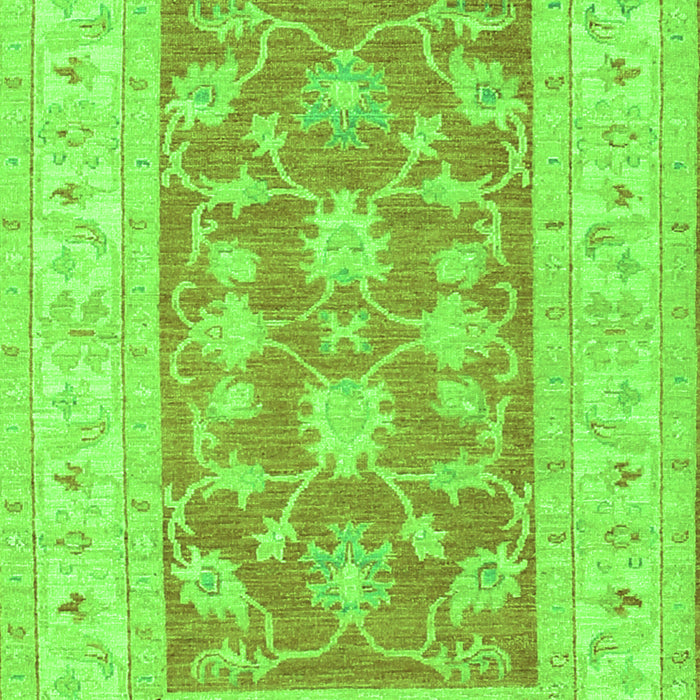 Oriental Green Traditional Rug, tr1390grn
