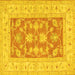 Square Oriental Yellow Traditional Rug, tr1390yw