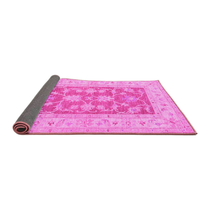 Sideview of Oriental Pink Traditional Rug, tr1390pnk