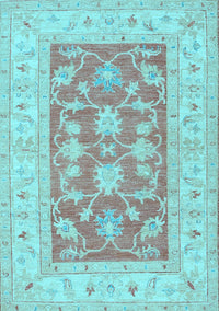 Oriental Light Blue Traditional Rug, tr1390lblu
