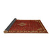Sideview of Traditional Mahogany Brown Persian Rug, tr1391