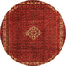 Square Persian Orange Traditional Rug, tr1391org