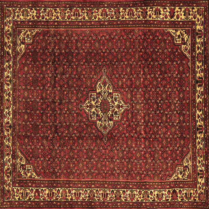 Square Machine Washable Persian Brown Traditional Rug, wshtr1391brn