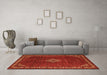 Machine Washable Persian Orange Traditional Area Rugs in a Living Room, wshtr1391org