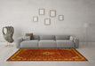 Machine Washable Persian Yellow Traditional Rug in a Living Room, wshtr1391yw