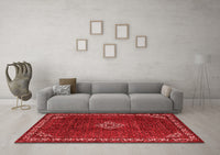 Machine Washable Persian Red Traditional Rug, wshtr1391red