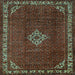 Square Persian Light Blue Traditional Rug, tr1391lblu