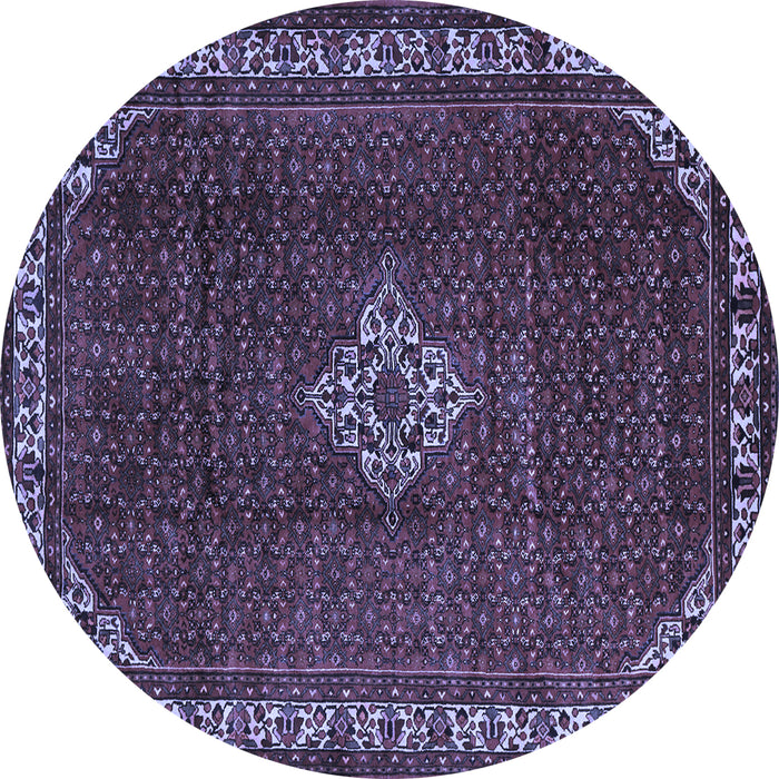 Round Persian Blue Traditional Rug, tr1391blu