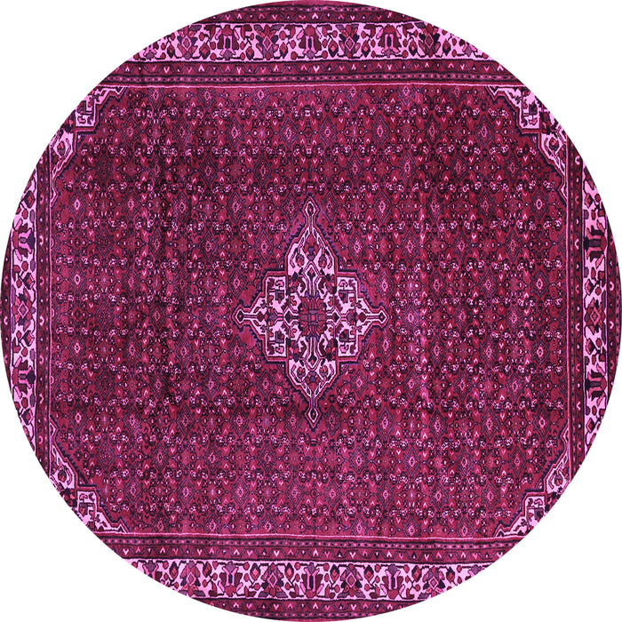 Round Persian Purple Traditional Rug, tr1391pur