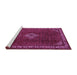 Sideview of Machine Washable Persian Purple Traditional Area Rugs, wshtr1391pur