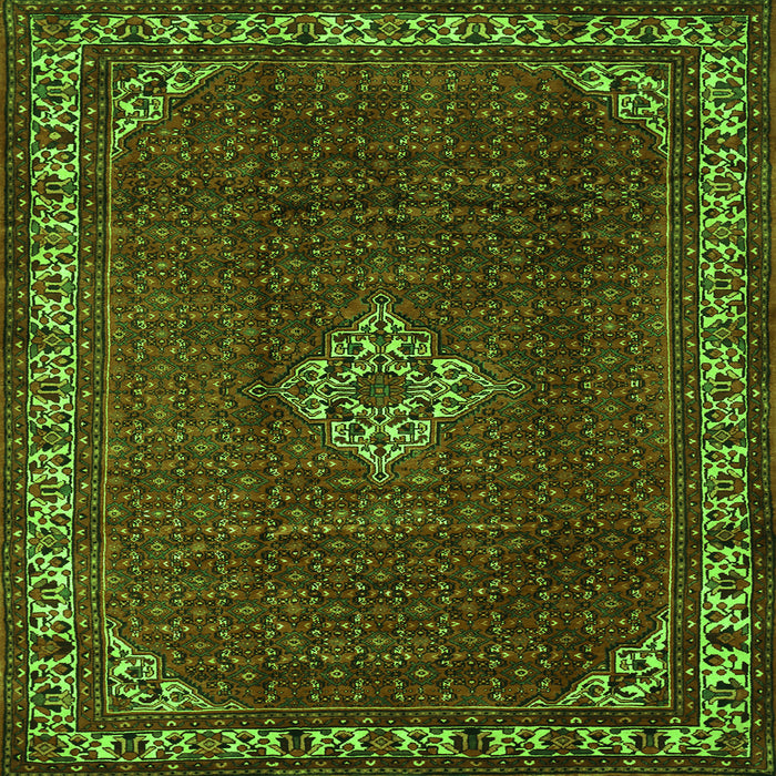 Serging Thickness of Persian Green Traditional Rug, tr1391grn
