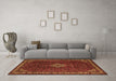 Machine Washable Persian Brown Traditional Rug in a Living Room,, wshtr1391brn