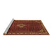 Sideview of Machine Washable Persian Brown Traditional Rug, wshtr1391brn