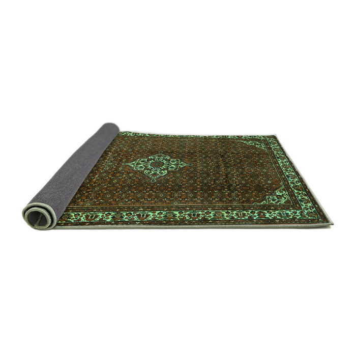 Sideview of Persian Turquoise Traditional Rug, tr1391turq