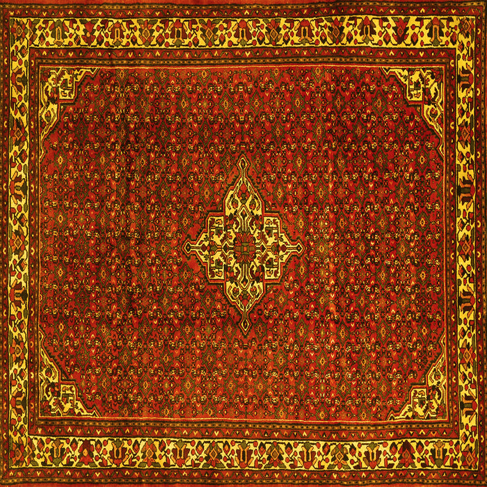 Square Persian Yellow Traditional Rug, tr1391yw