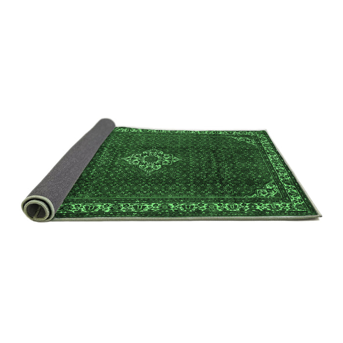 Sideview of Persian Emerald Green Traditional Rug, tr1391emgrn