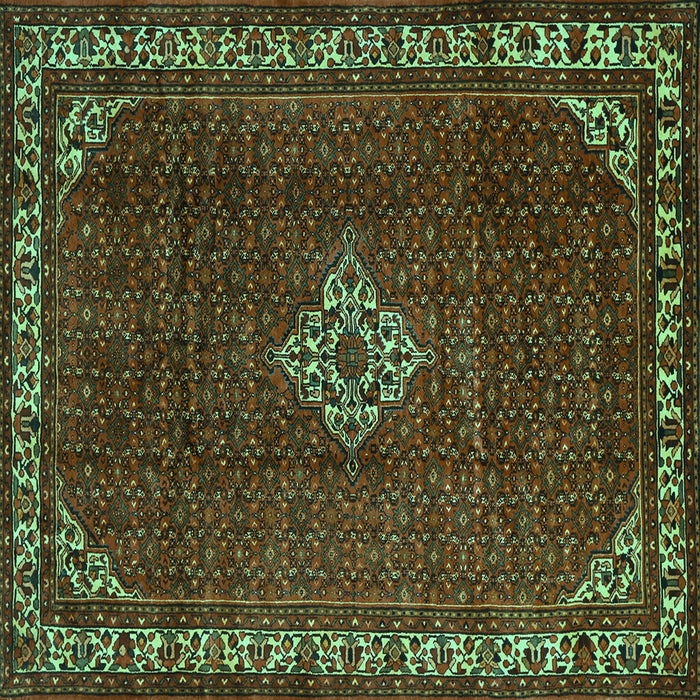 Square Persian Turquoise Traditional Rug, tr1391turq
