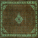 Square Persian Turquoise Traditional Rug, tr1391turq