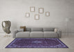 Machine Washable Persian Blue Traditional Rug in a Living Room, wshtr1391blu