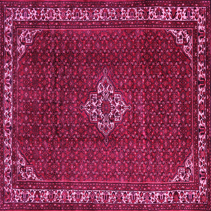 Square Machine Washable Persian Pink Traditional Rug, wshtr1391pnk