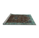 Sideview of Machine Washable Persian Light Blue Traditional Rug, wshtr1392lblu