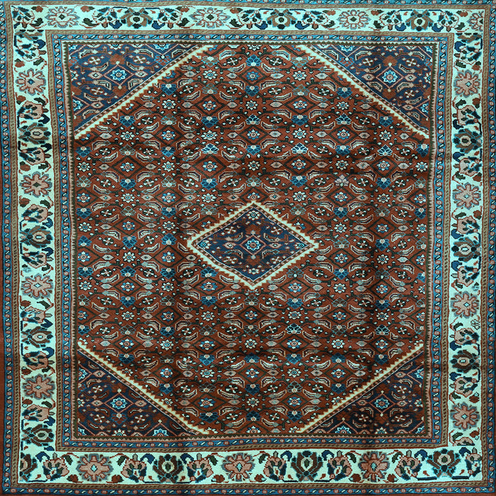 Square Persian Light Blue Traditional Rug, tr1392lblu