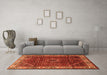 Machine Washable Persian Orange Traditional Area Rugs in a Living Room, wshtr1392org