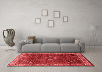 Machine Washable Persian Red Traditional Rug, wshtr1392red