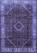 Machine Washable Persian Blue Traditional Rug, wshtr1392blu