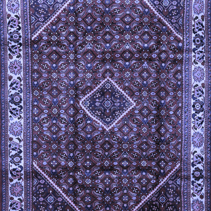 Machine Washable Persian Blue Traditional Rug, wshtr1392blu